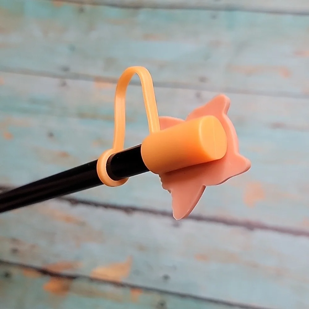 Peach Owl Straw Topper - Picture 2 of 5
